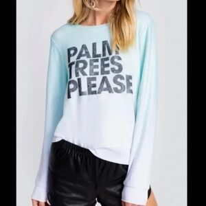 Wildfox Ombré Palm Trees Please Sweatshirt